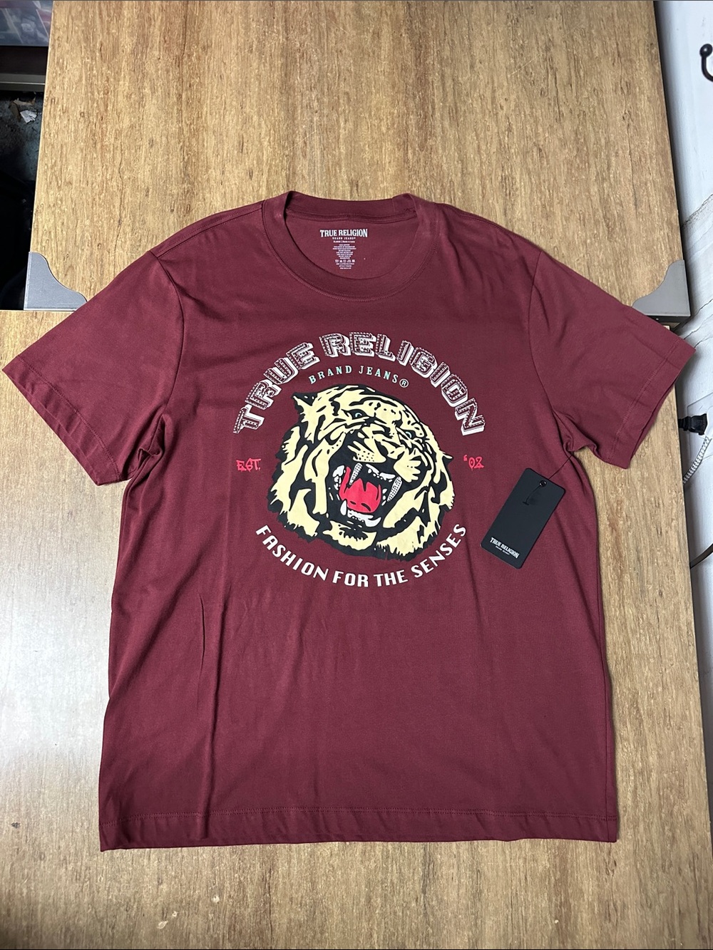 True religion nwt 100% cotton bling tiger face print stretchy graphic tee shirt